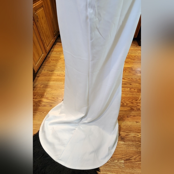 Classy WHITE Strapless Evening Gown with Oversized Bow Women's XXL - Picture 12 of 12